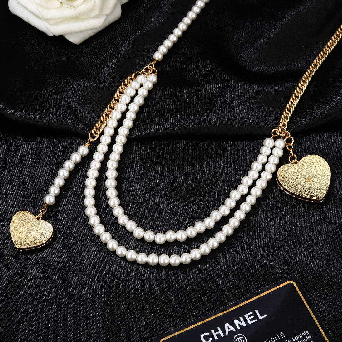 Signature Emblem Jewelry Accessory in Polished Metal-Tone – Design 074 styled product view