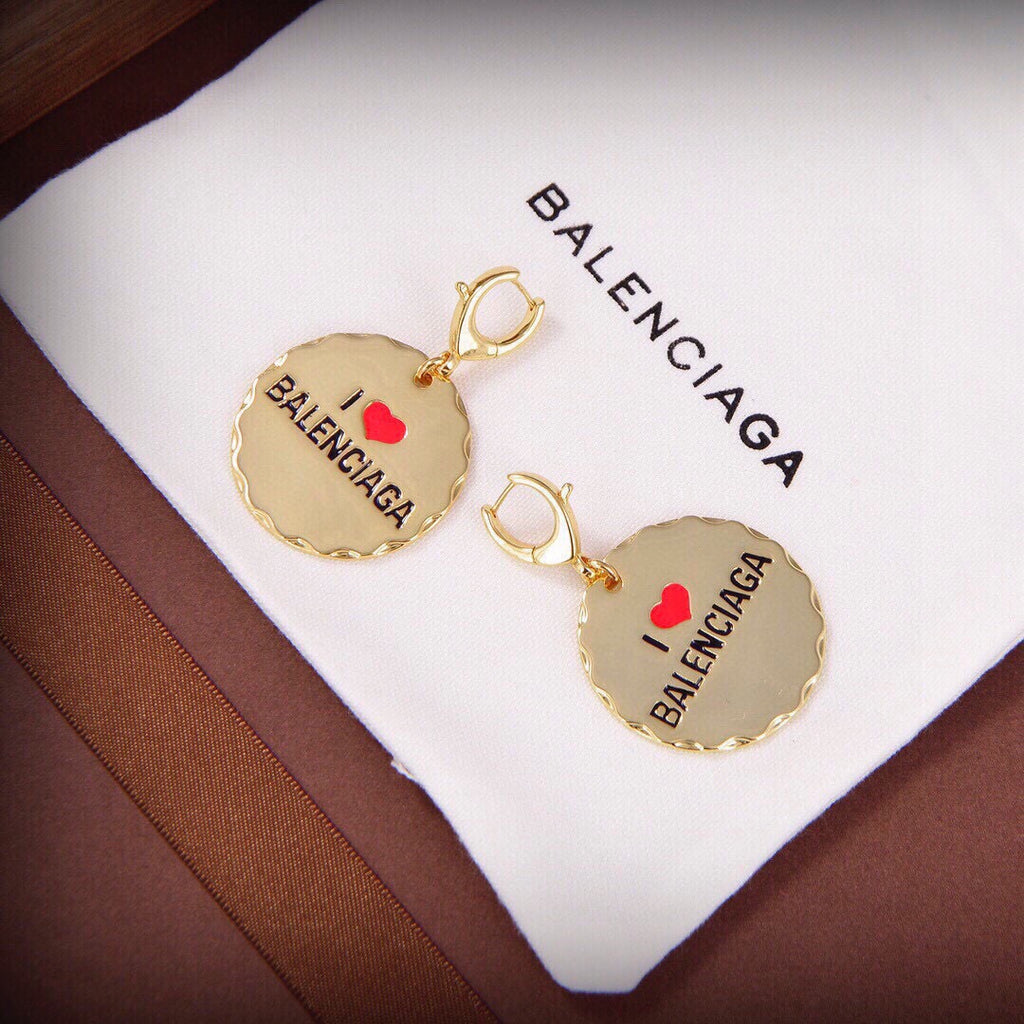 Ring Motif Statement Earrings in Gold-Tone – Design 011 main product view