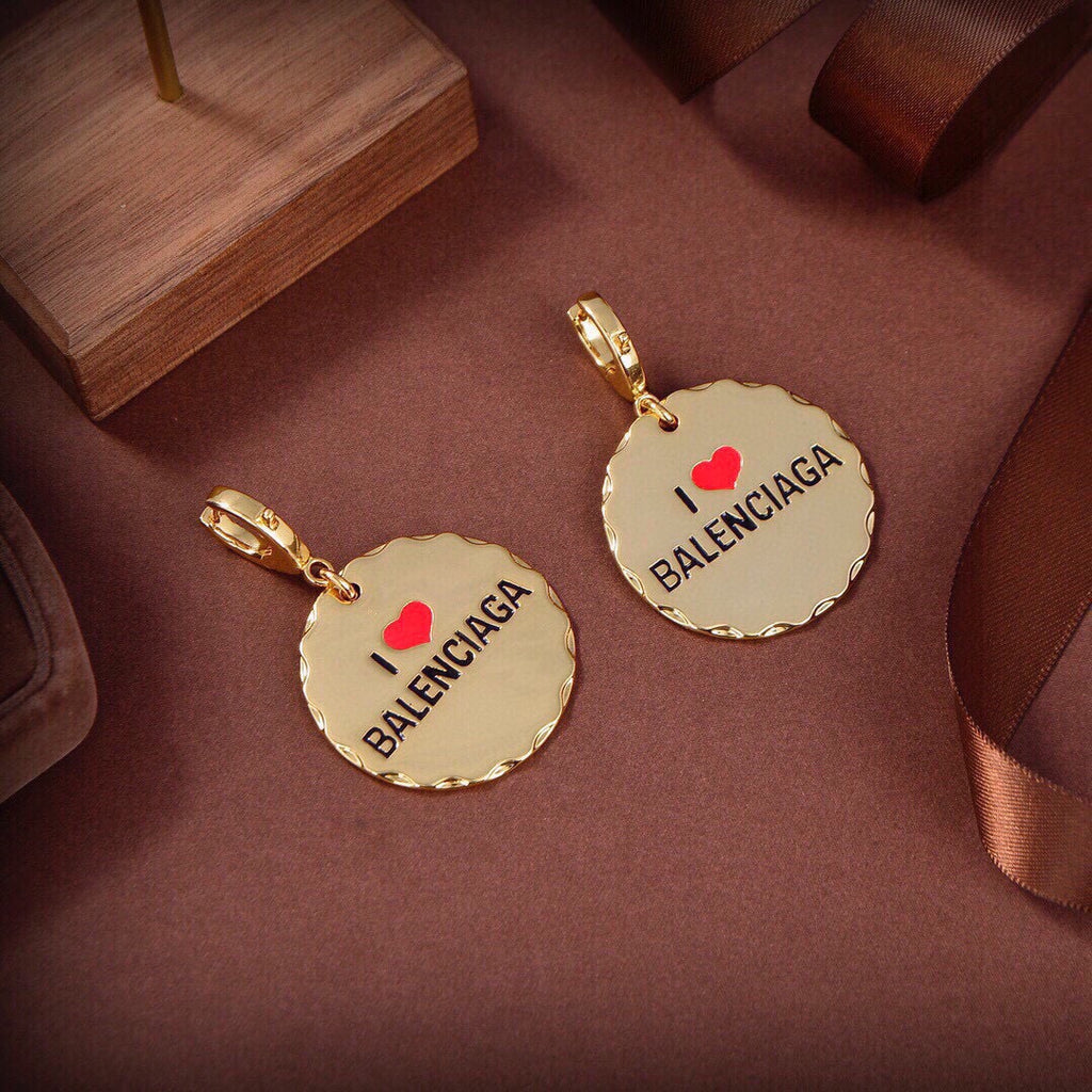 Ring Motif Statement Earrings in Gold-Tone – Design 011 side detail