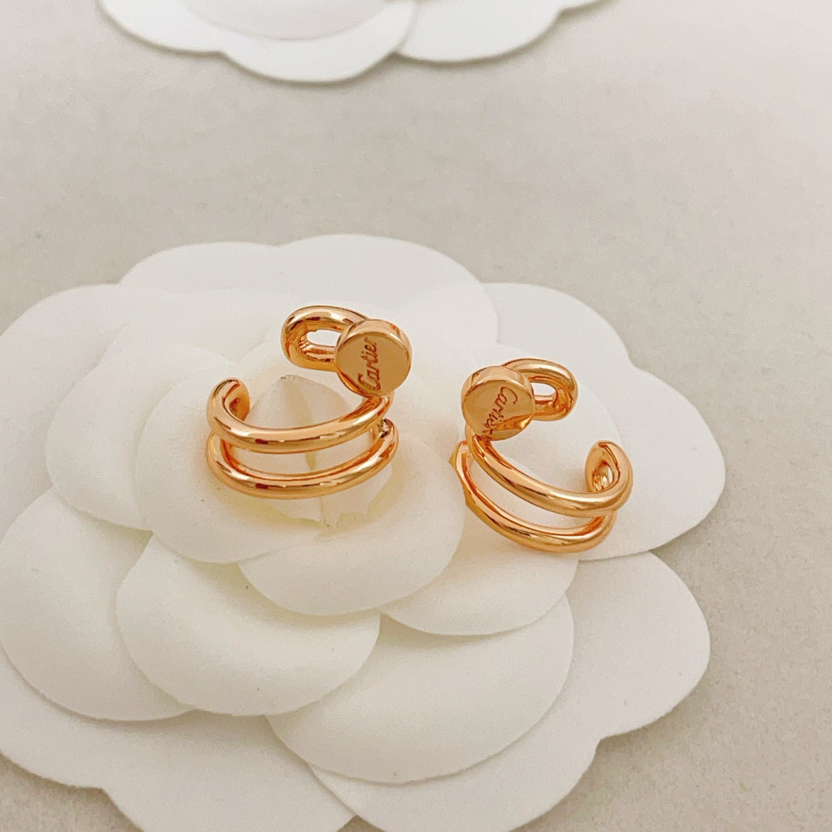 Nail Motif Jewelry Accessory in Rose-Gold-Tone – Design 02 styled view