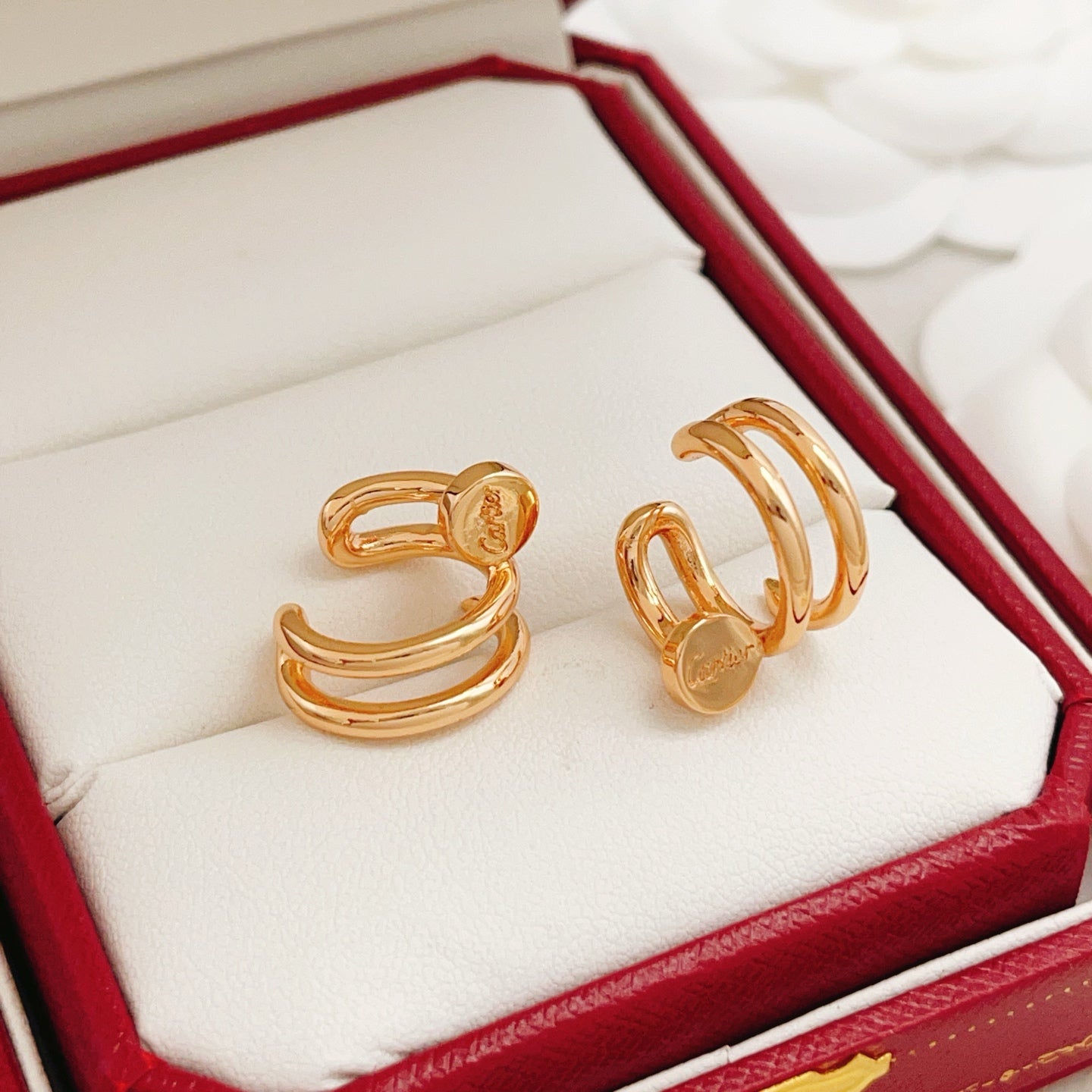 Nail Motif Jewelry Accessory in Rose-Gold-Tone – Design 02 detail view