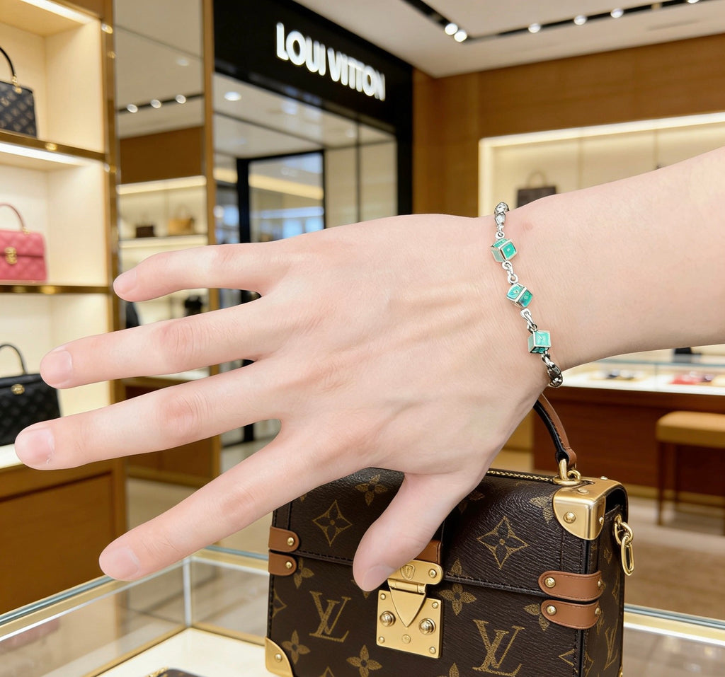 Martin Graham bracelet in polished metal-tone – front product view