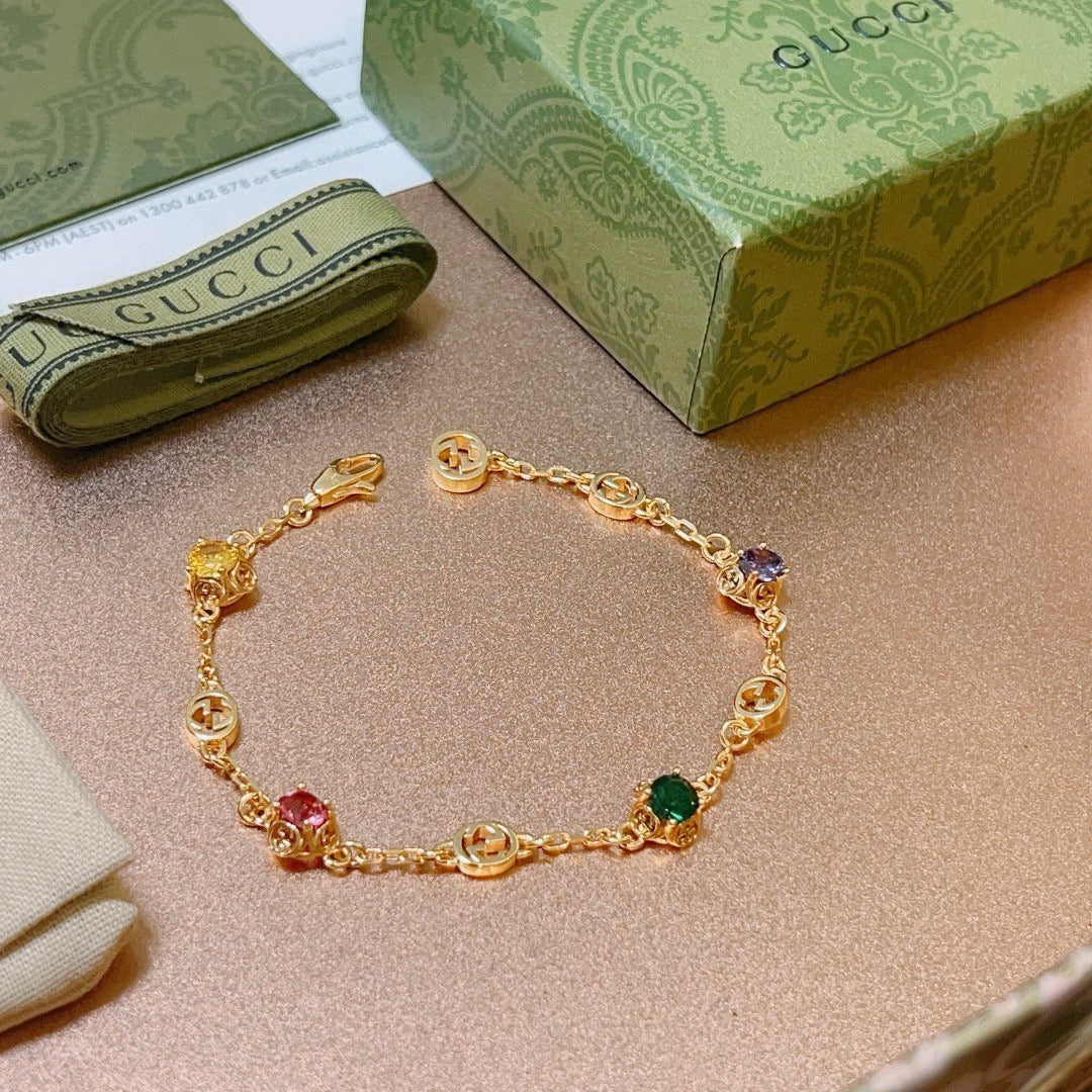 Geometric Emblem Bracelet in Polished Metal-Tone – Design 111 detail view