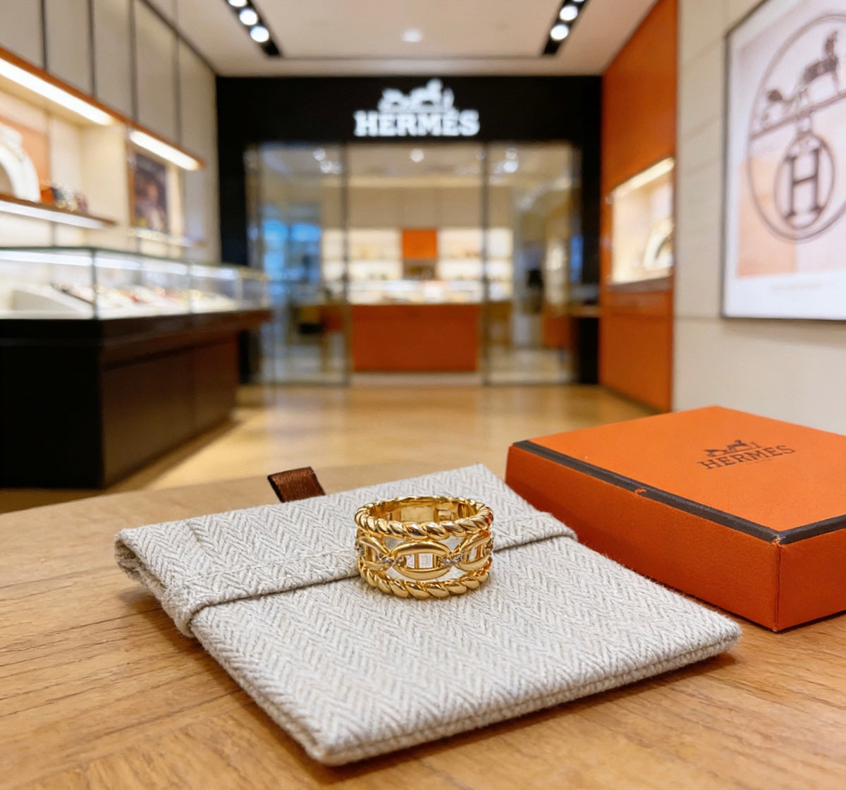 Toggle Statement Ring in Gold-Tone – Toggle Detail front product view