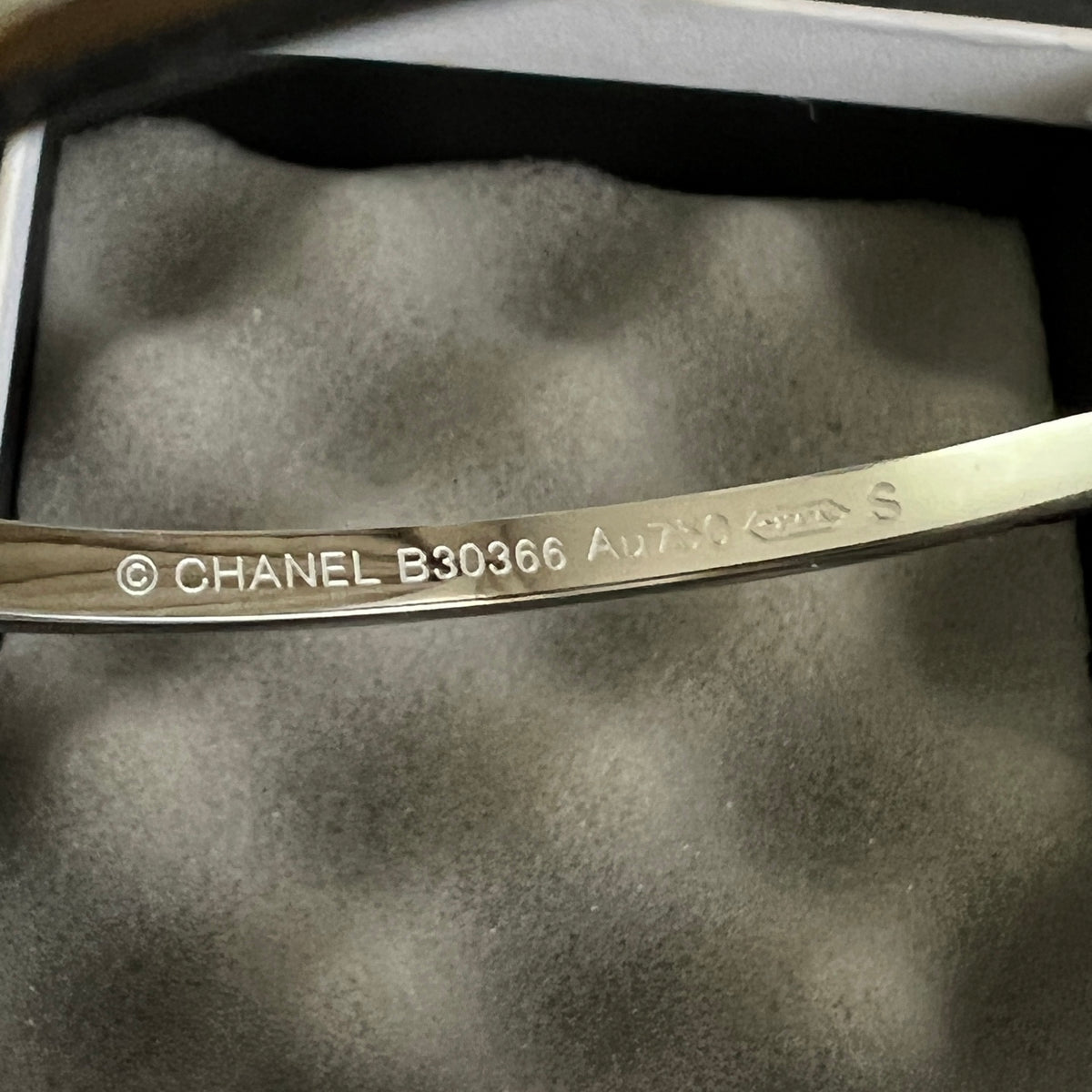 Signature Emblem Bangle in Polished Metal-Tone – Design 035 styled product view