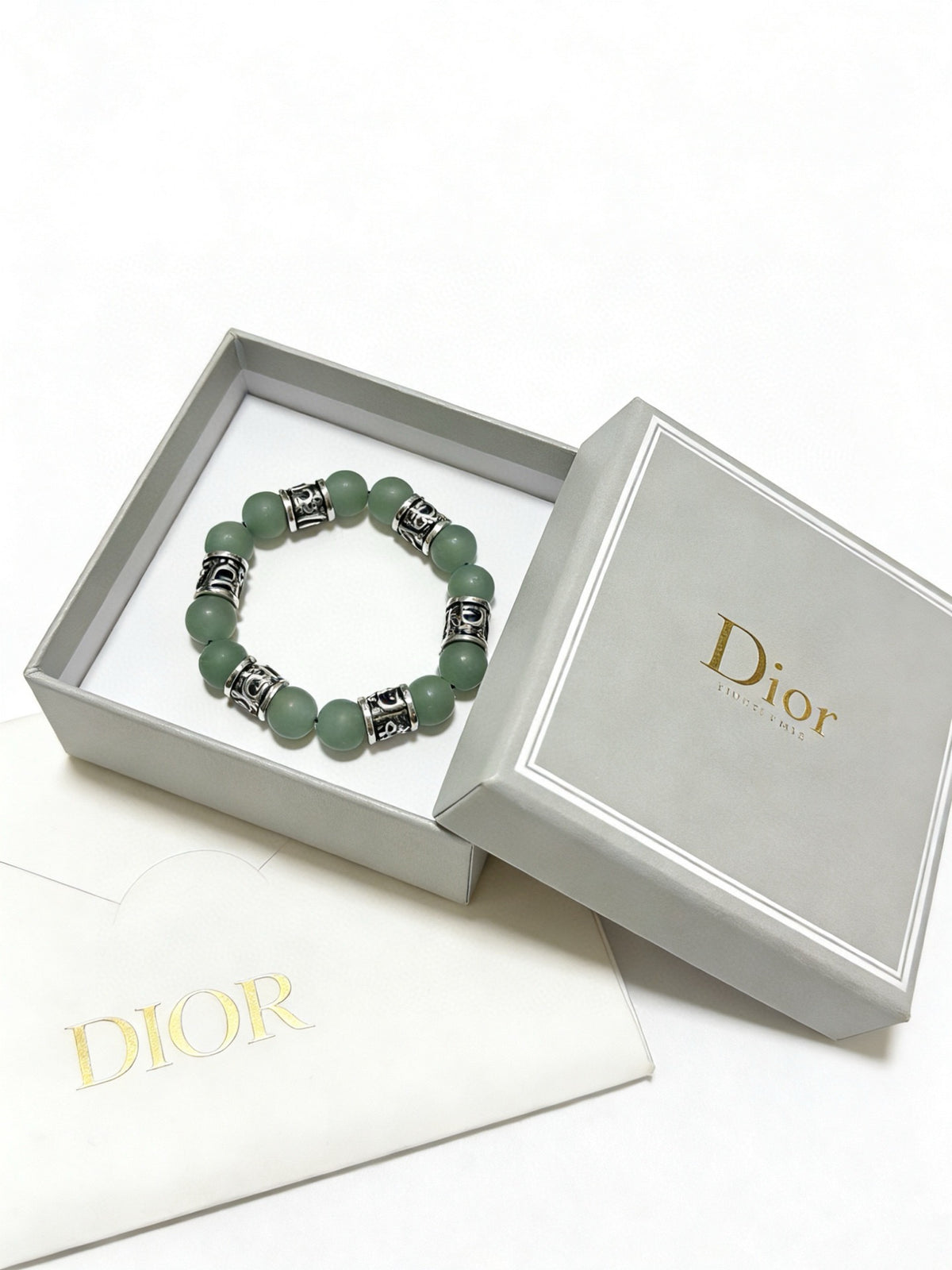 Star Motif Statement Bracelet in Silver-Tone with Vintage-Style Finish – Design 017 styled view