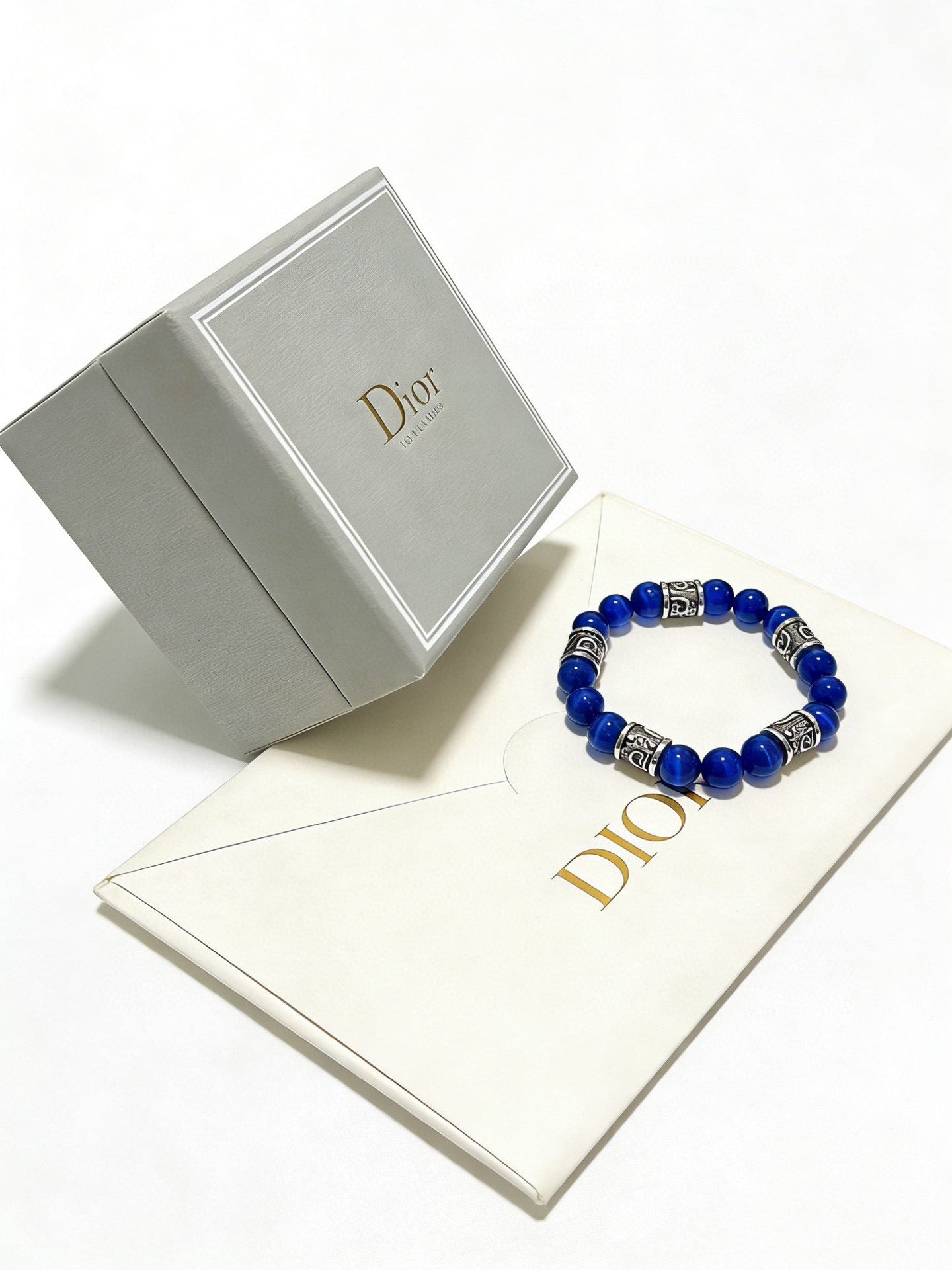 Star Motif Statement Bracelet in Silver-Tone with Vintage-Style Finish – Design 013 styled view