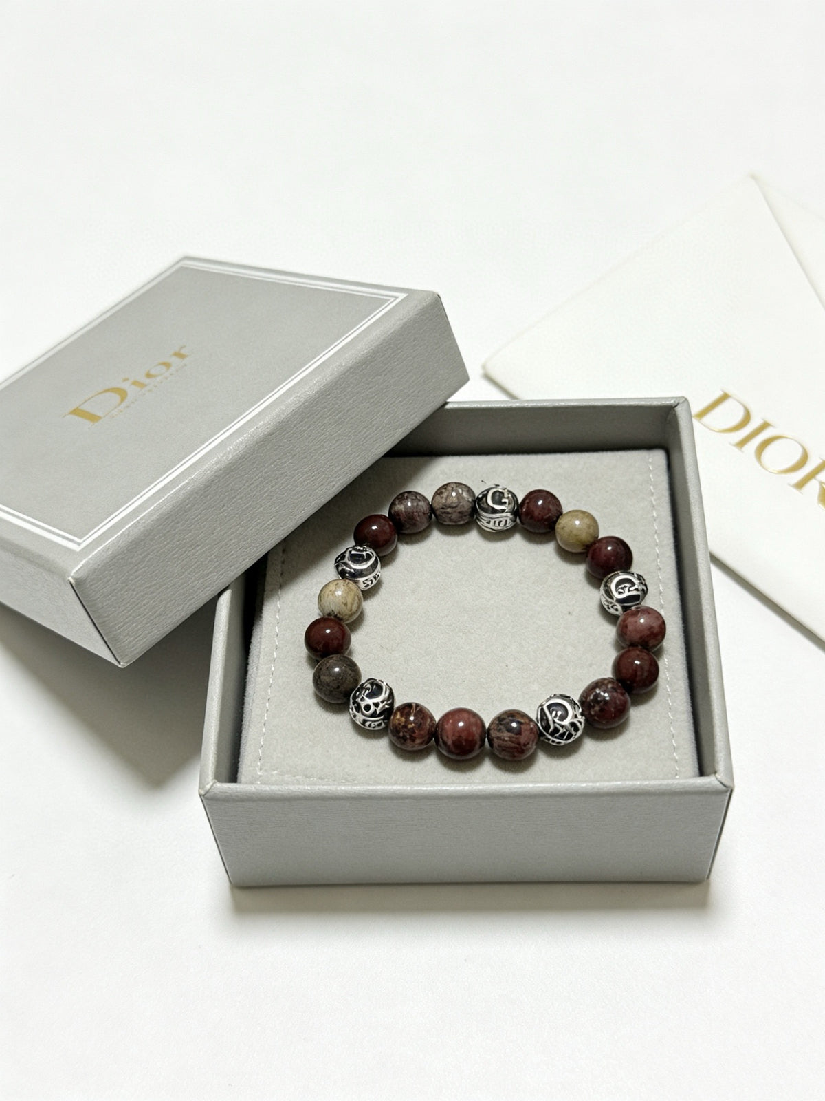 Star Motif Statement Bracelet in Silver-Tone with Vintage-Style Finish – Design 012 main product view