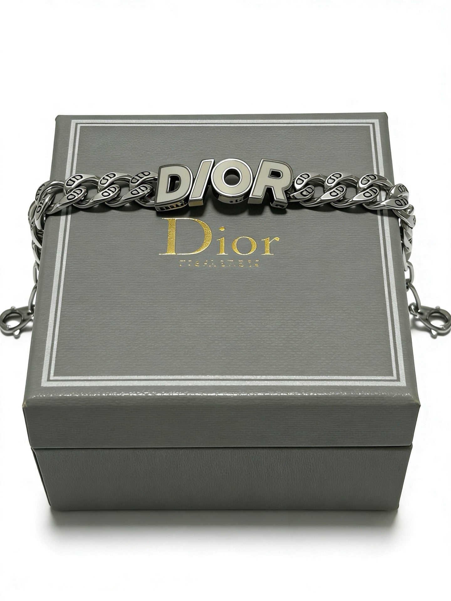 Star Motif Pendant Necklace in Silver-Tone with Chain Detail – Design 033 styled view