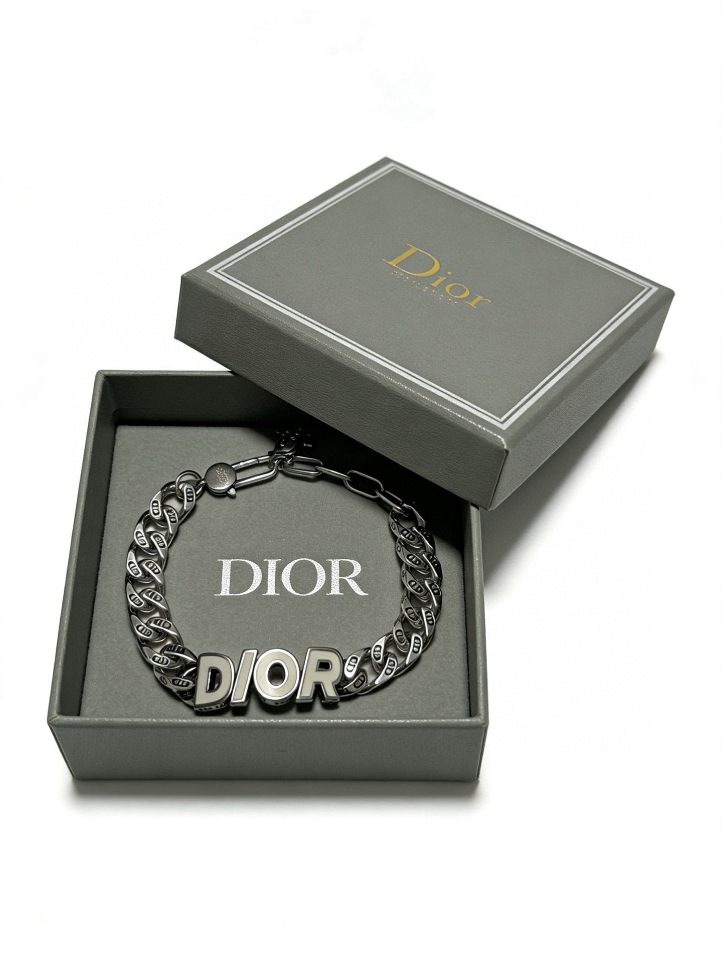Star Motif Pendant Necklace in Silver-Tone with Chain Detail – Design 033 main product view