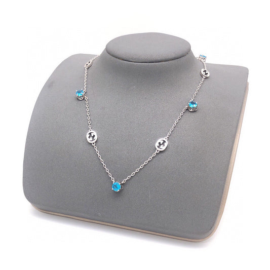 Geometric Emblem Pendant Necklace in Polished Metal-Tone – Design 019 main product view