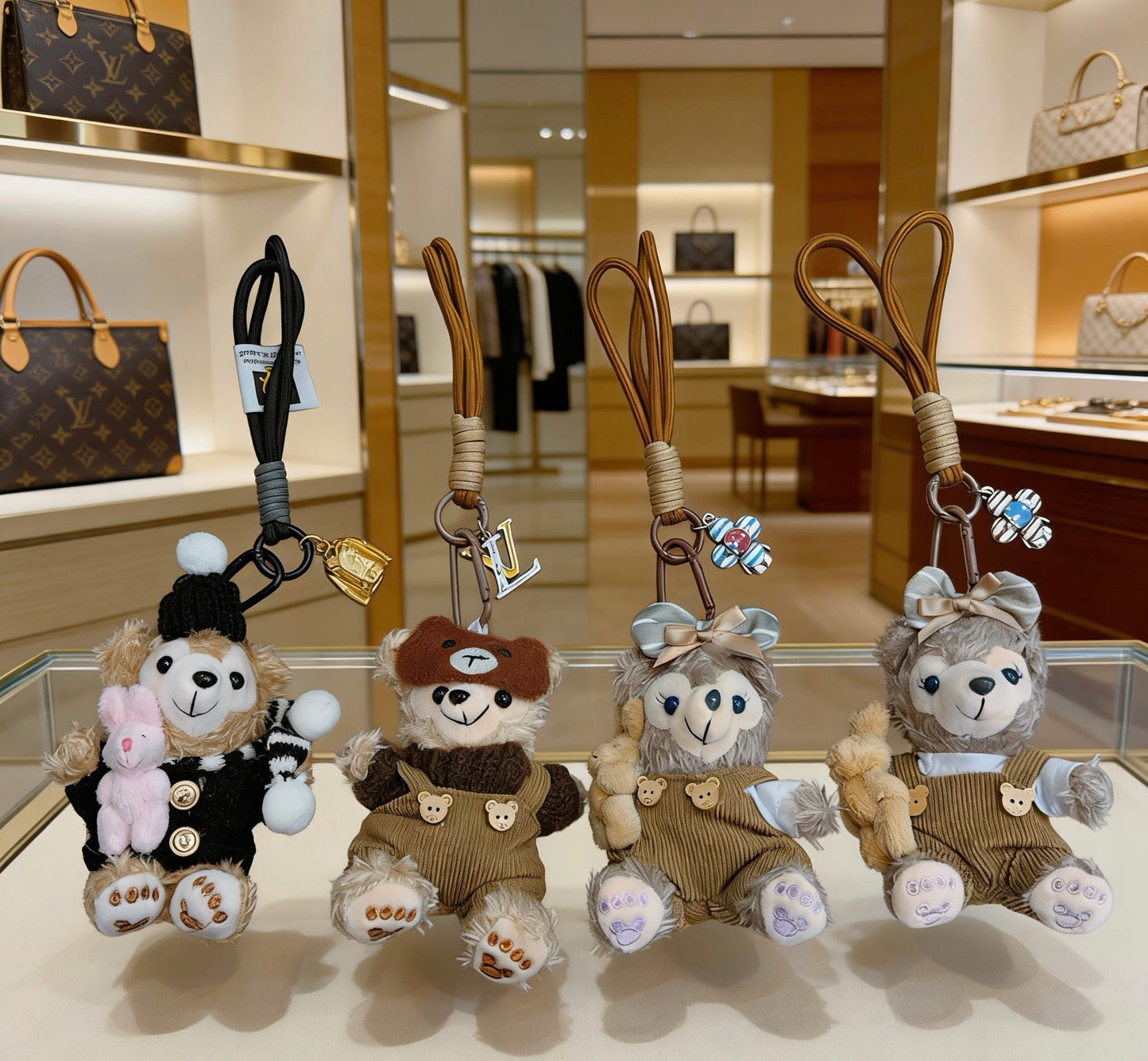 Bag Motif Keychain – Bag Detail – Design 127 side detail