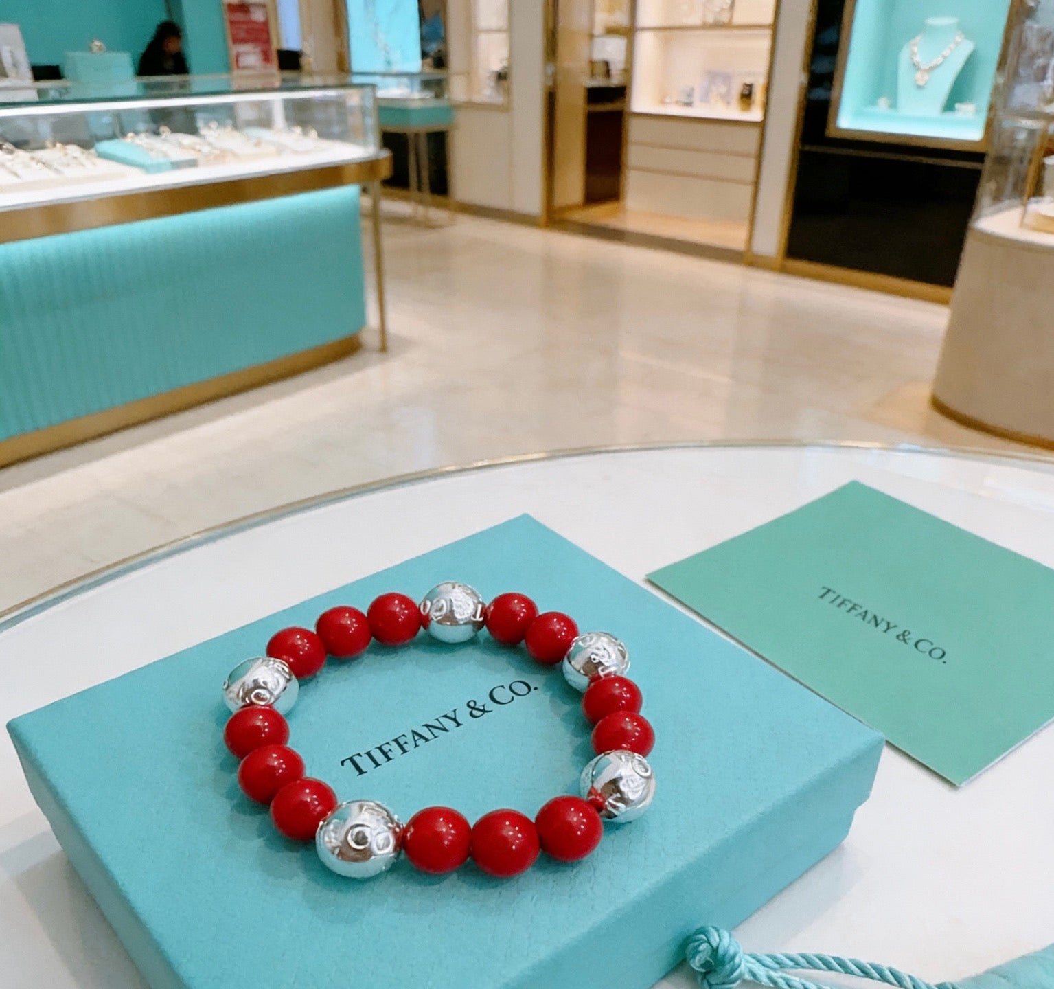 Signature Motif Bracelet in Silver-Tone – Agate Detail – Design 03 front product view