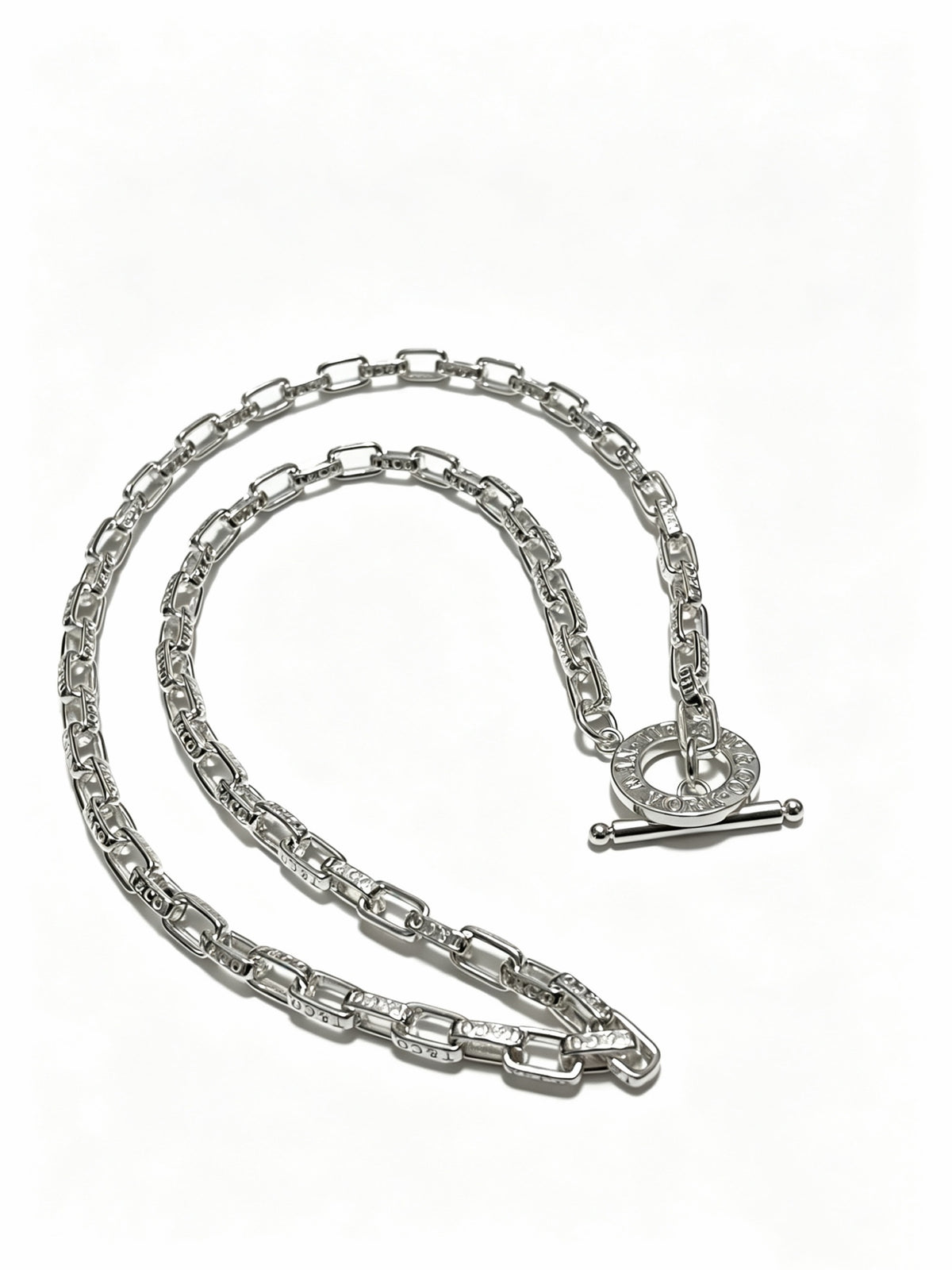 Signature Motif Pendant Necklace in Silver-Tone – Vintage Detail – Design 55 main product view