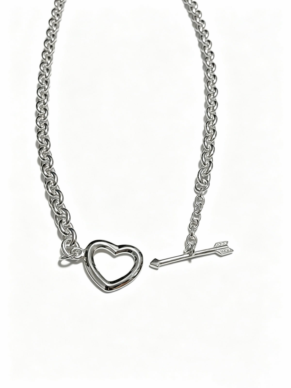 Signature Motif Pendant Necklace in Silver-Tone – Vintage Detail – Design 54 detail view