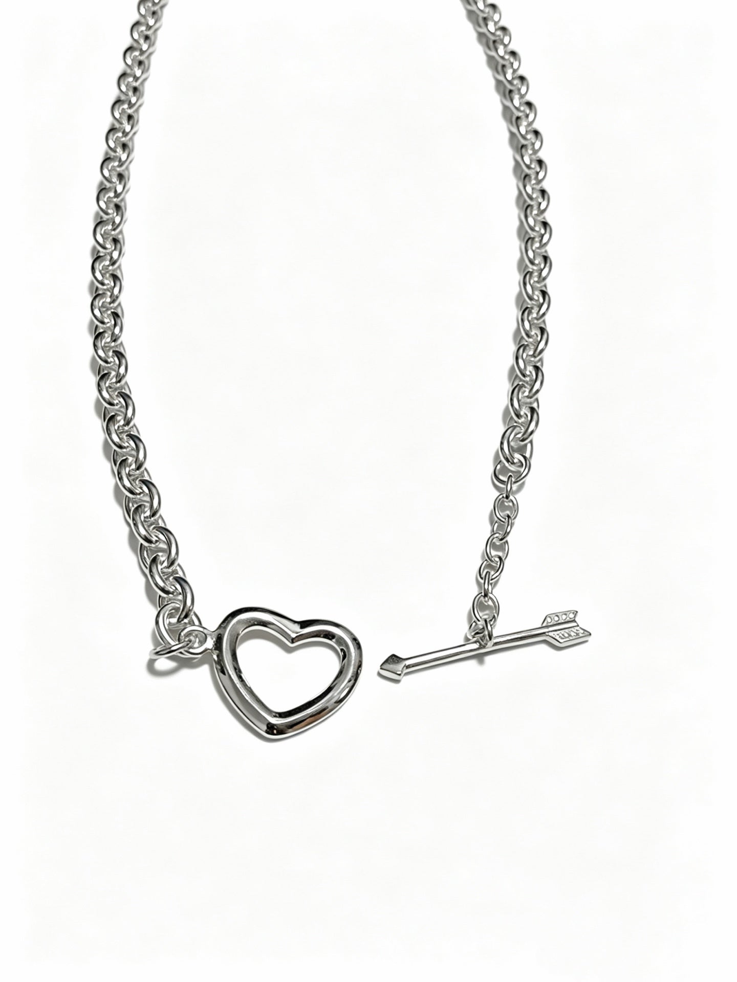 Signature Motif Pendant Necklace in Silver-Tone – Vintage Detail – Design 54 detail view