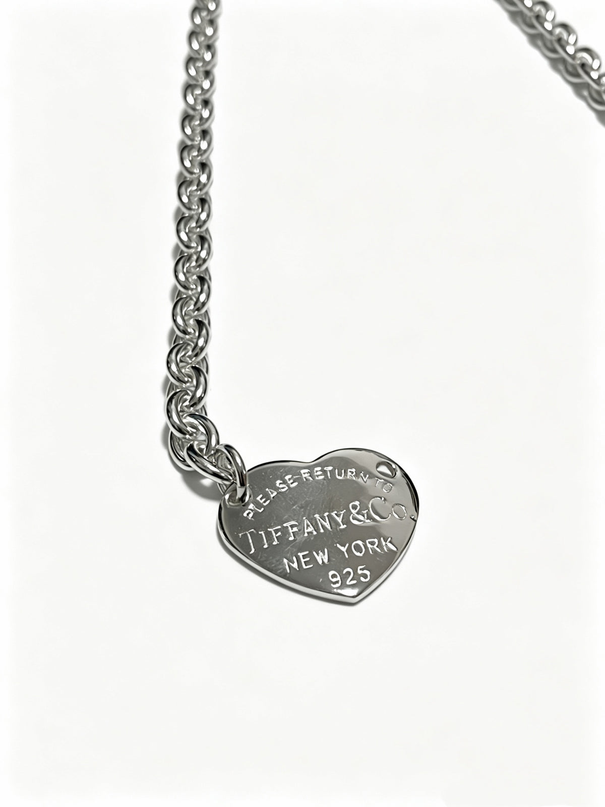 Signature Motif Pendant Necklace in Silver-Tone – Vintage Detail – Design 53 detail view