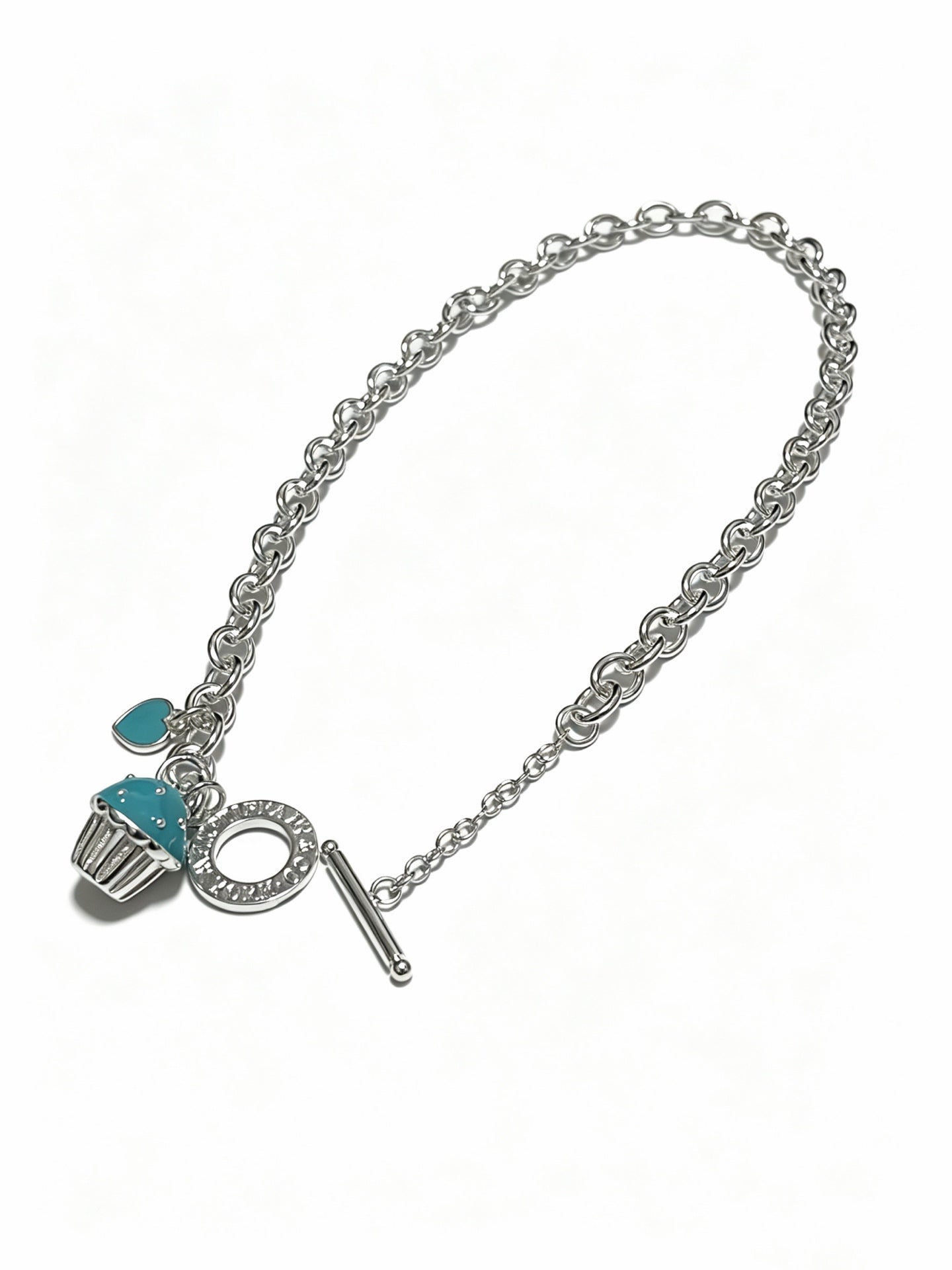 Signature Motif Pendant Necklace in Silver-Tone – Vintage Detail – Design 52 main product view