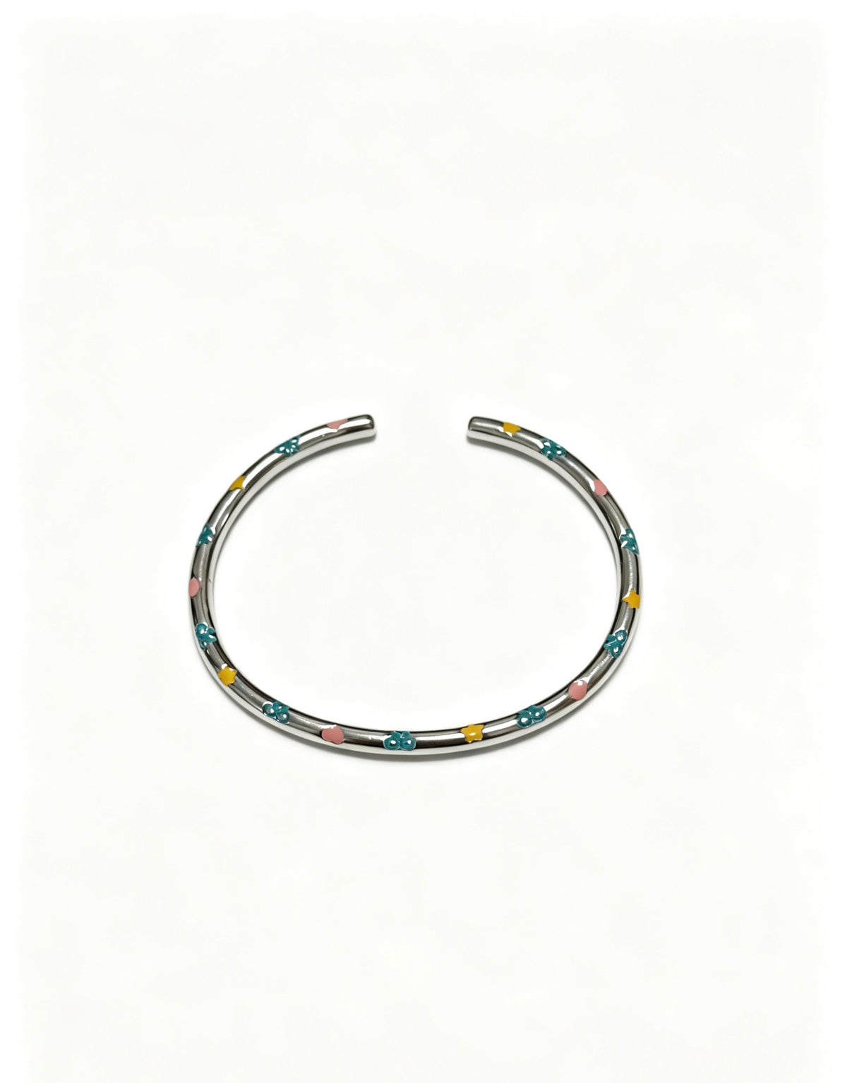 Signature Motif Bangle in Silver-Tone main product view