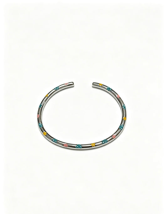 Signature Motif Bangle in Silver-Tone main product view