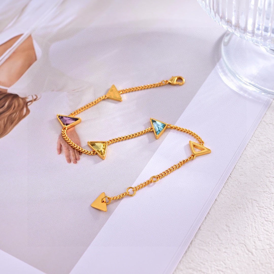 Signature Emblem Bracelet in Gold-Tone – Design 03 front view
