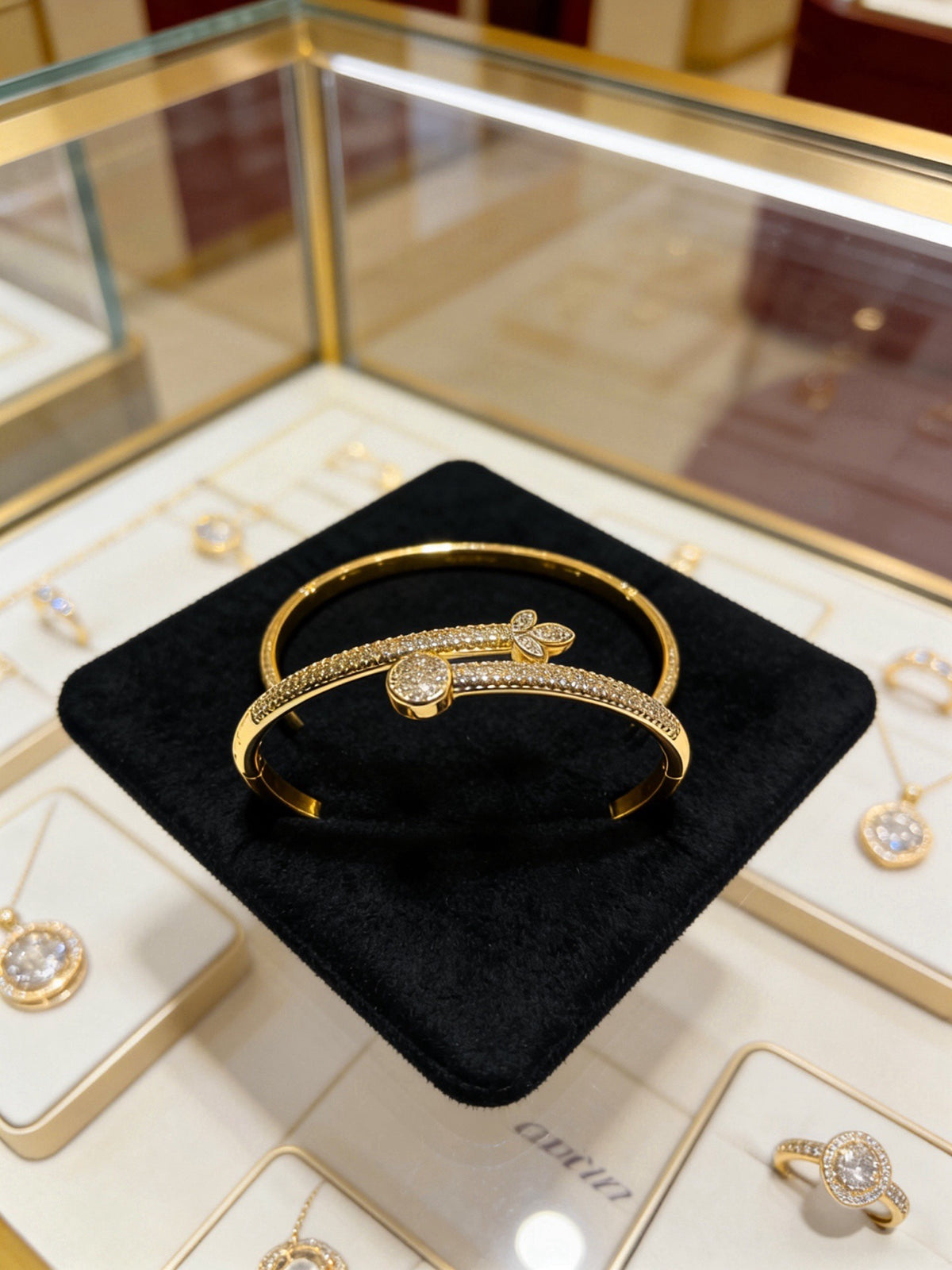 Sculptural Statement Bracelet in Gold-Tone – Design 221 styled view