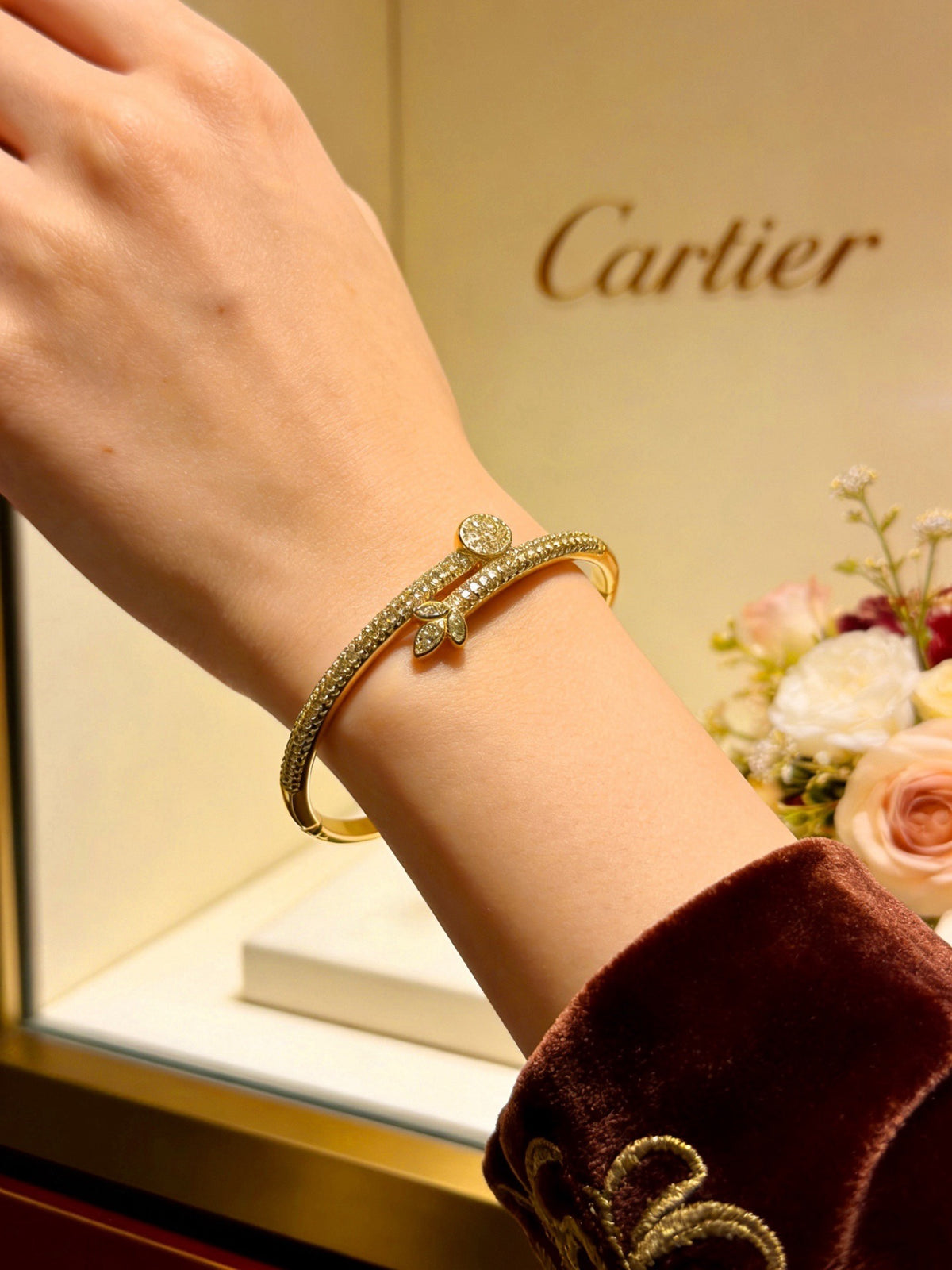 Sculptural Statement Bracelet in Gold-Tone – Design 221 main product view