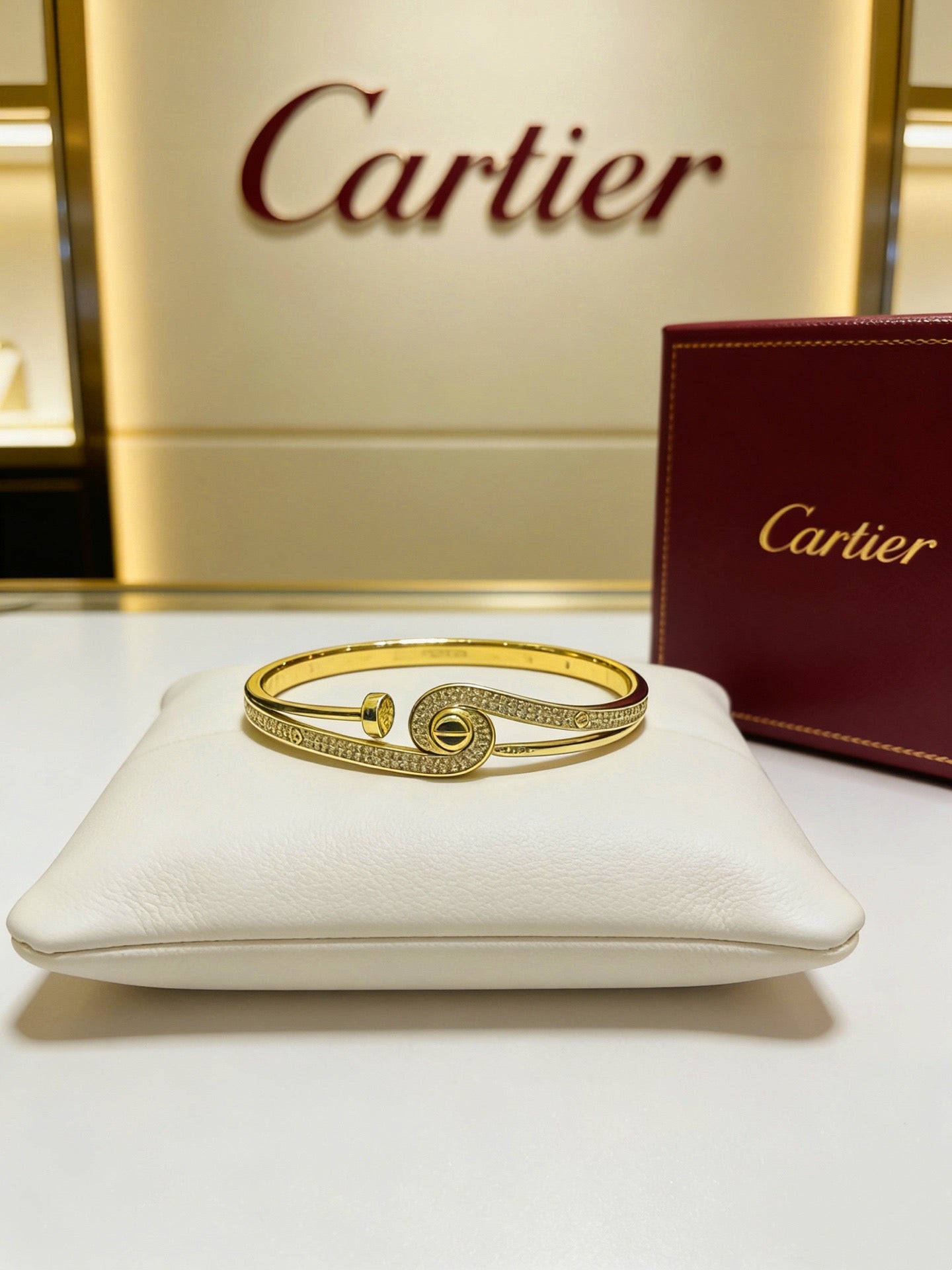 Sculptural Statement Bracelet in Gold-Tone – Design 219 styled view