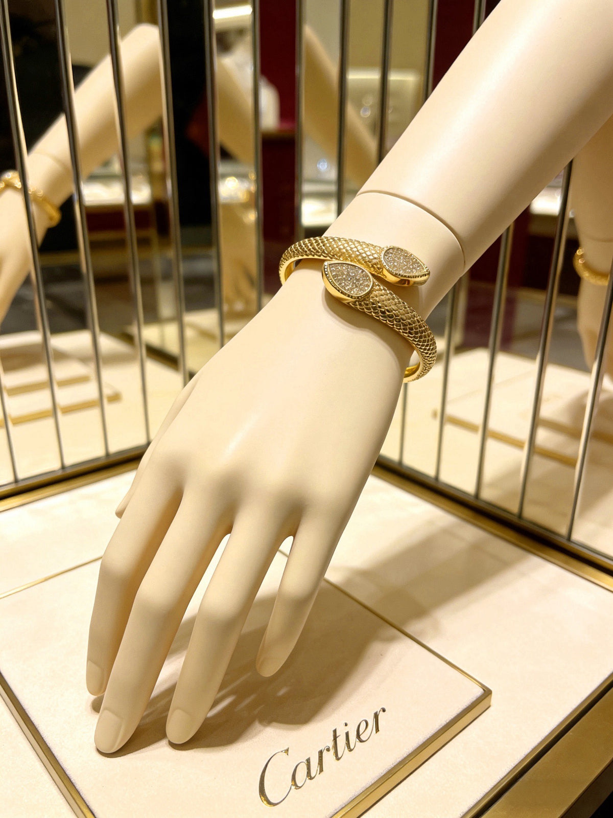 Sculptural Statement Bracelet in Gold-Tone – Design 218 main product view