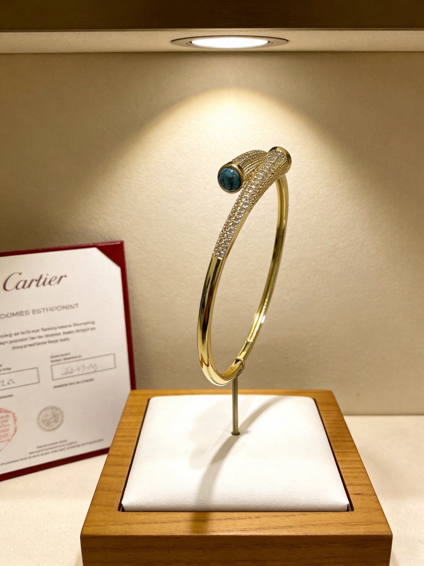 Sculptural Statement Bracelet in Gold-Tone – Design 217 front view