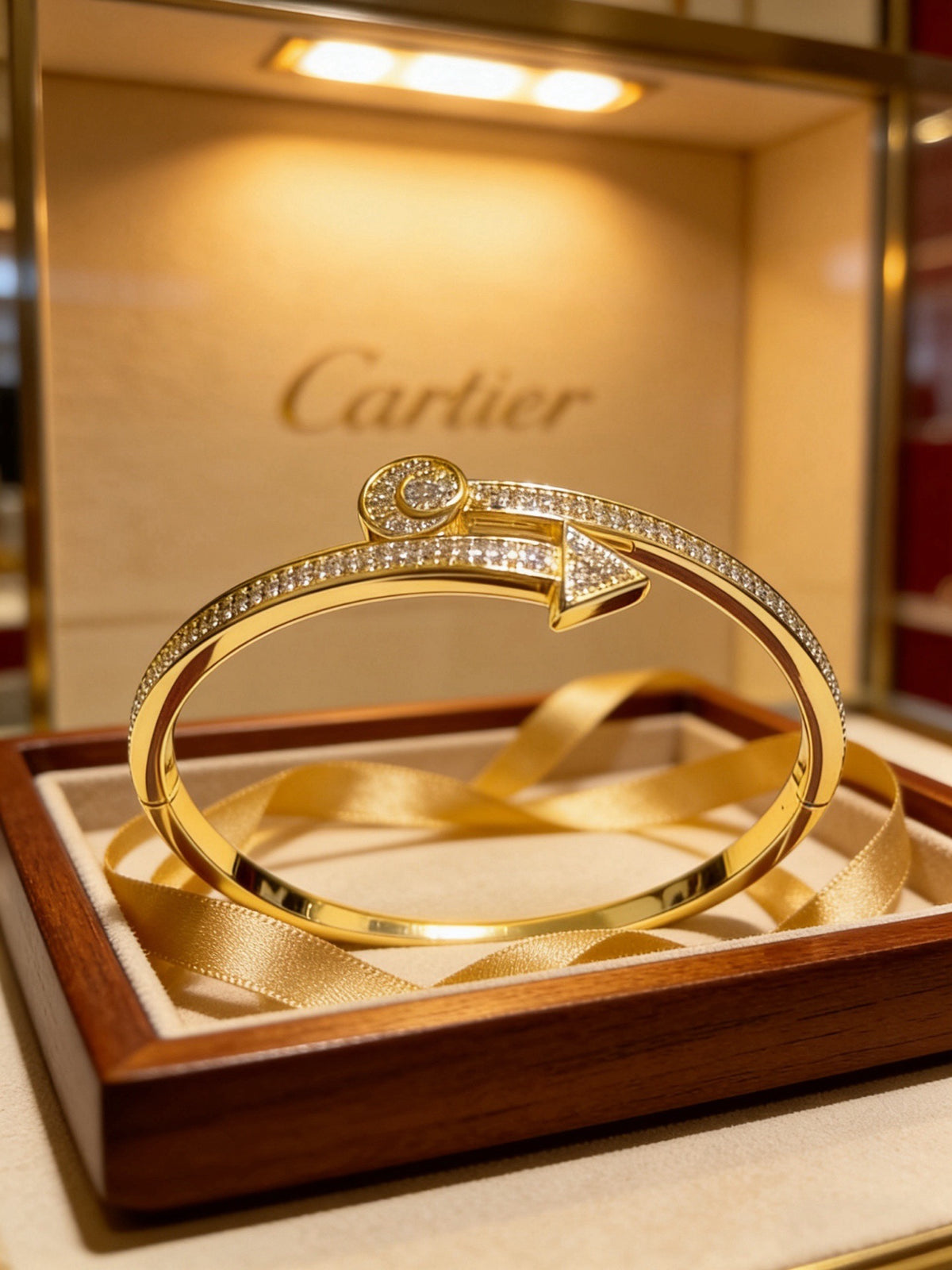 Sculptural Statement Bracelet in Gold-Tone – Design 216 styled view