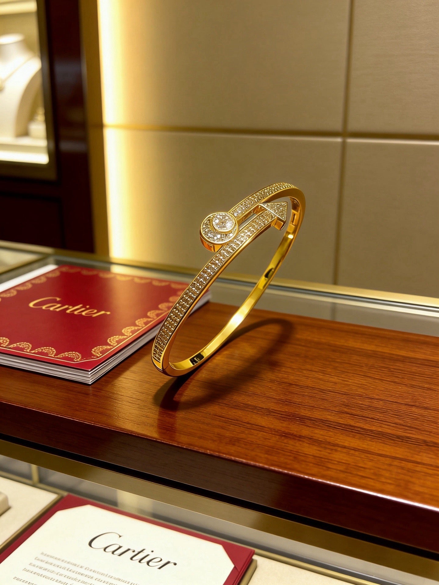 Sculptural Statement Bracelet in Gold-Tone – Design 216 main product view