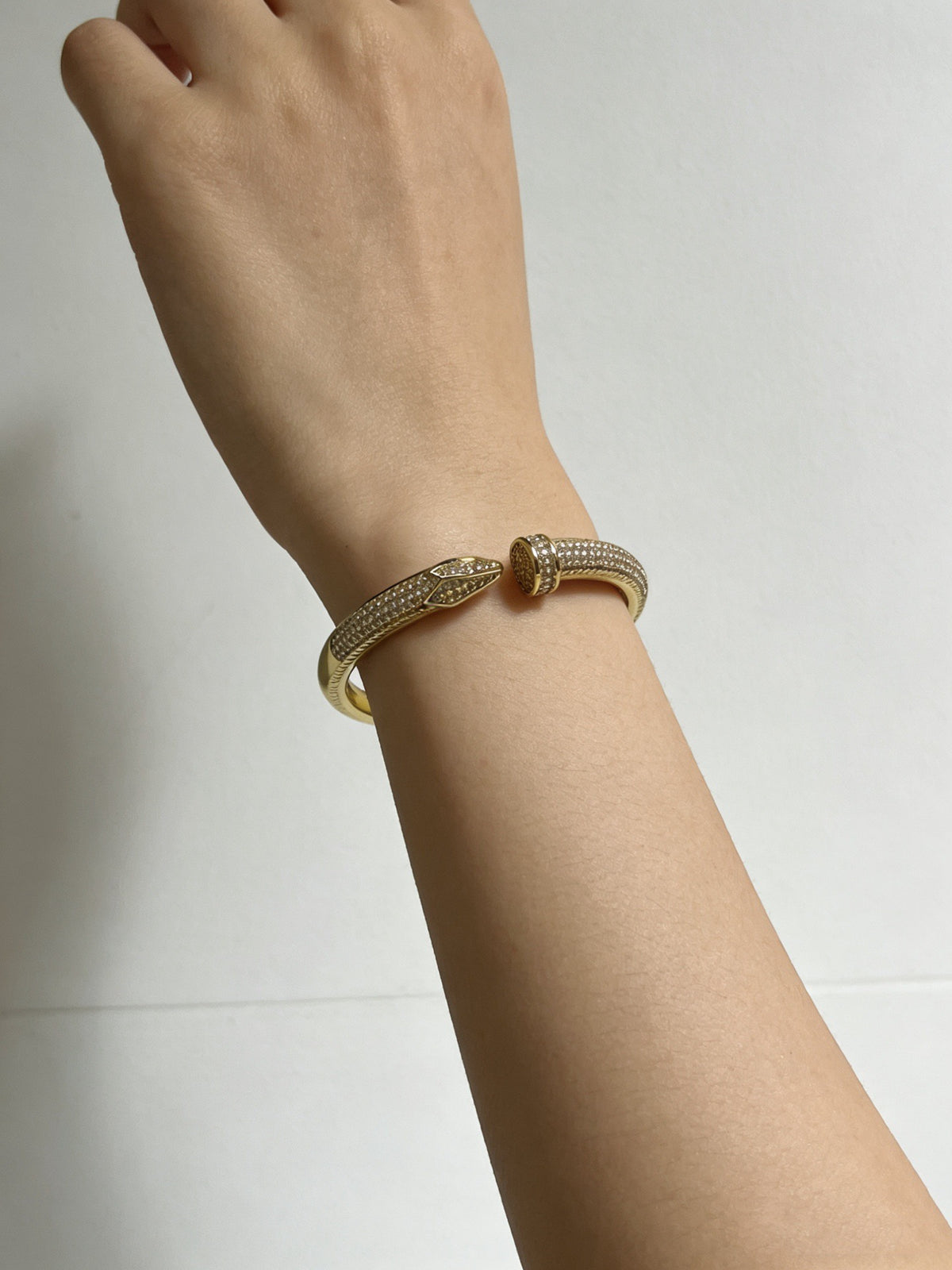 Sculptural Statement Bracelet in Gold-Tone – Design 214 main product view
