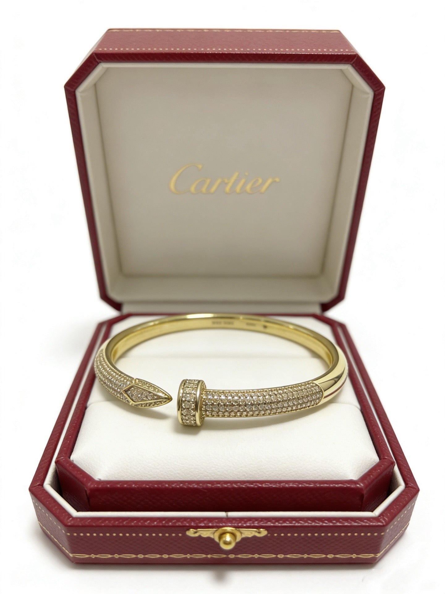 Sculptural Statement Bracelet in Gold-Tone – Design 214 detail view