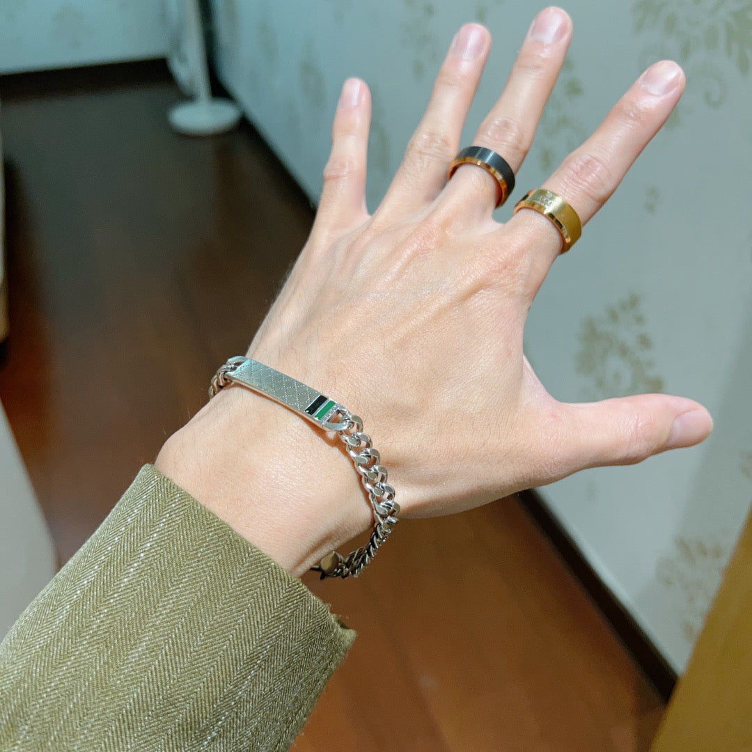 Floral Bracelet in Polished Metal-Tone – Design 018 main product view