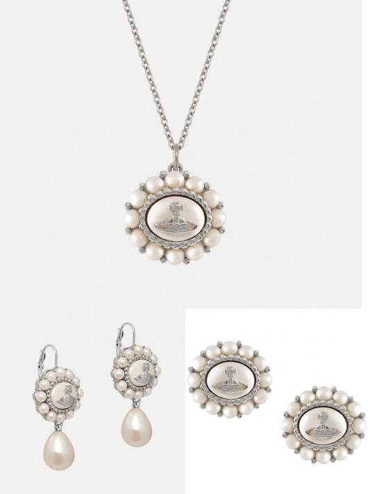 Orb Pendant Necklace in Polished Metal-Tone – Design 069 main product view