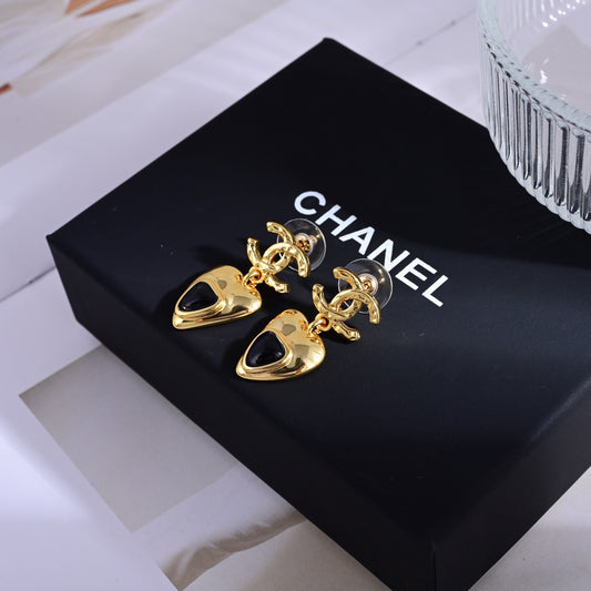 Signature Emblem Stud Earrings in Polished Metal-Tone – Design 127 main product view