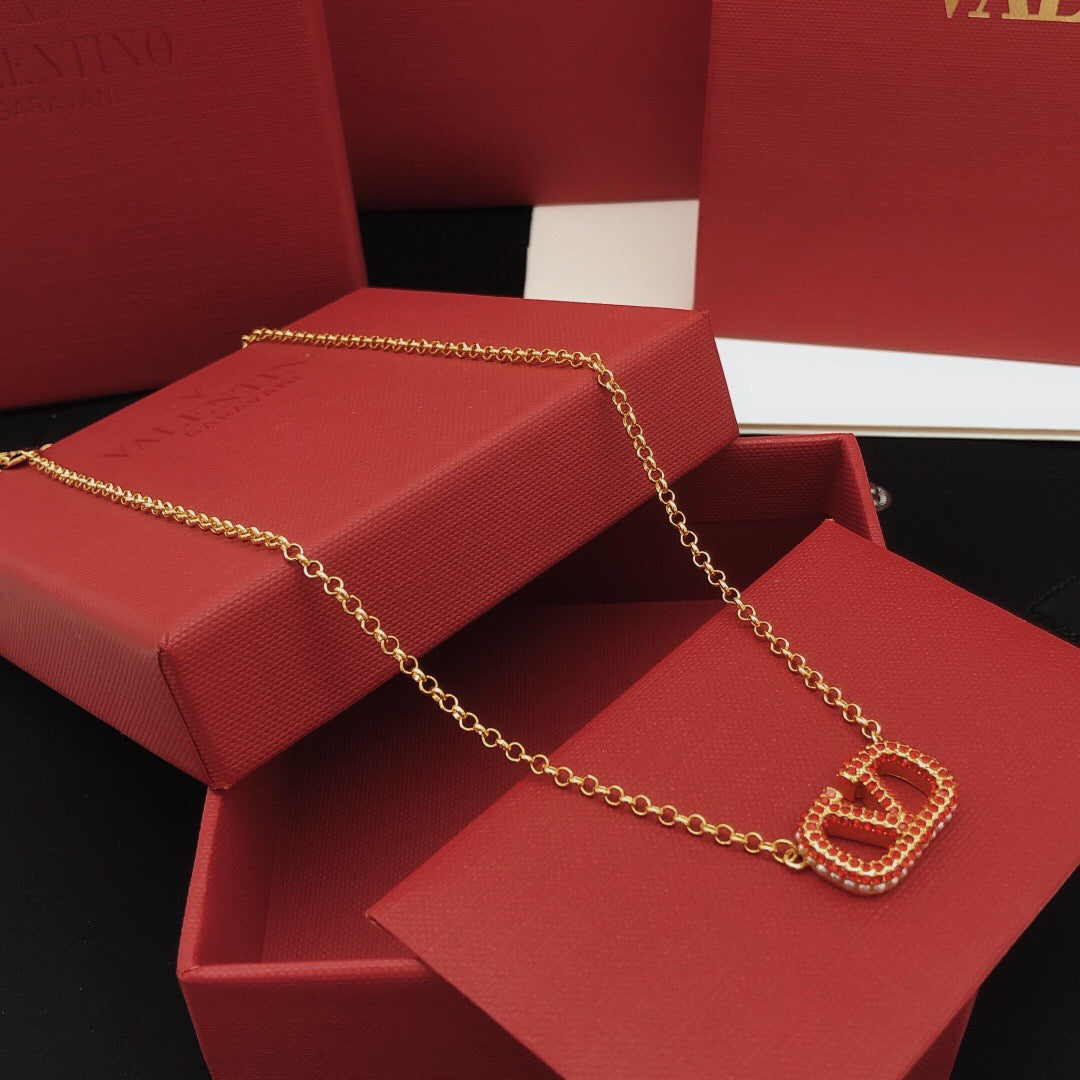 Signature Emblem Jewelry Accessory – Red – Design 02 close-up view