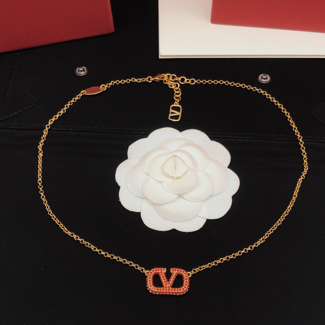 Signature Emblem Jewelry Accessory – Red – Design 02 styled detail