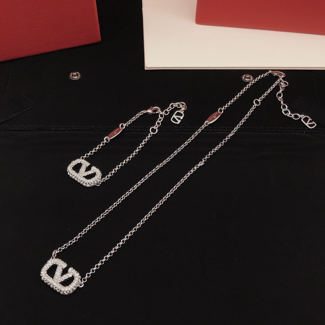Signature Emblem Pendant Necklace in Gold-Tone – Design 06 main product view