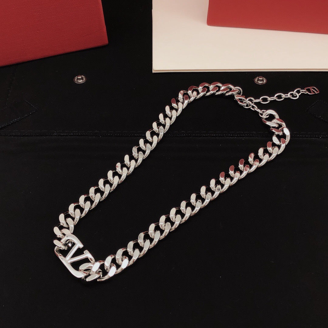 Signature Emblem Pendant Necklace in Gold-Tone – Design 10 styled detail