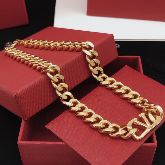 Signature Emblem Pendant Necklace in Gold-Tone – Design 11 main product view