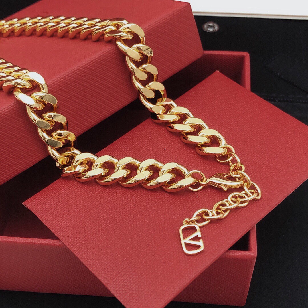 Signature Emblem Pendant Necklace in Gold-Tone – Design 03 detail view