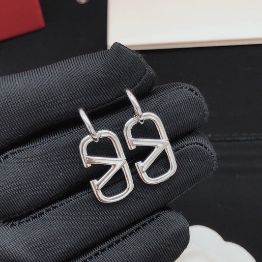 Signature Emblem Drop Earrings in Gold-Tone – Design 09 main product view