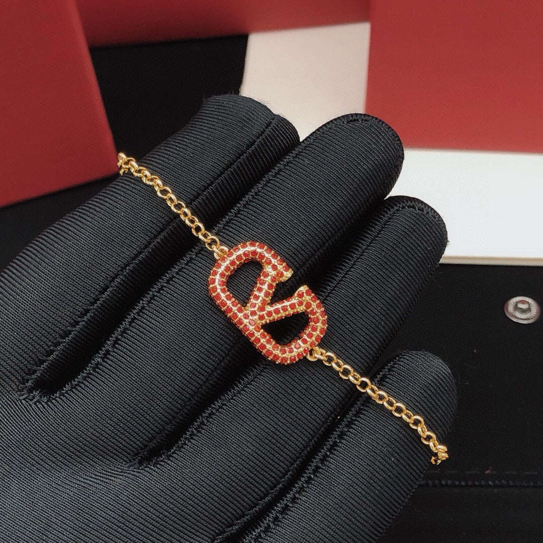 Signature Emblem Jewelry Accessory – Red – Design 04 close-up view