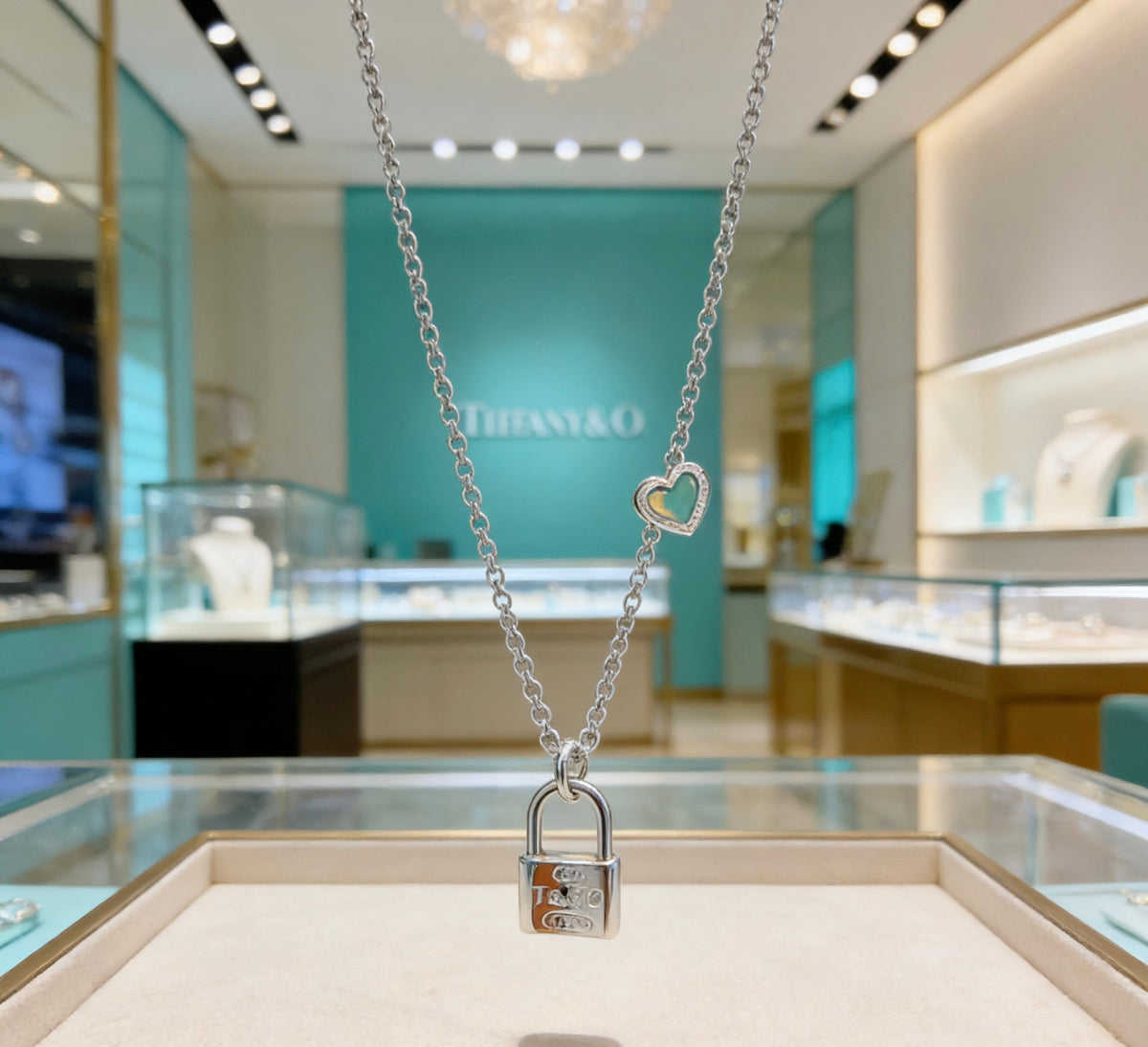 Signature Motif Pendant Necklace in Silver-Tone – Vintage Detail – Design 57 front product view