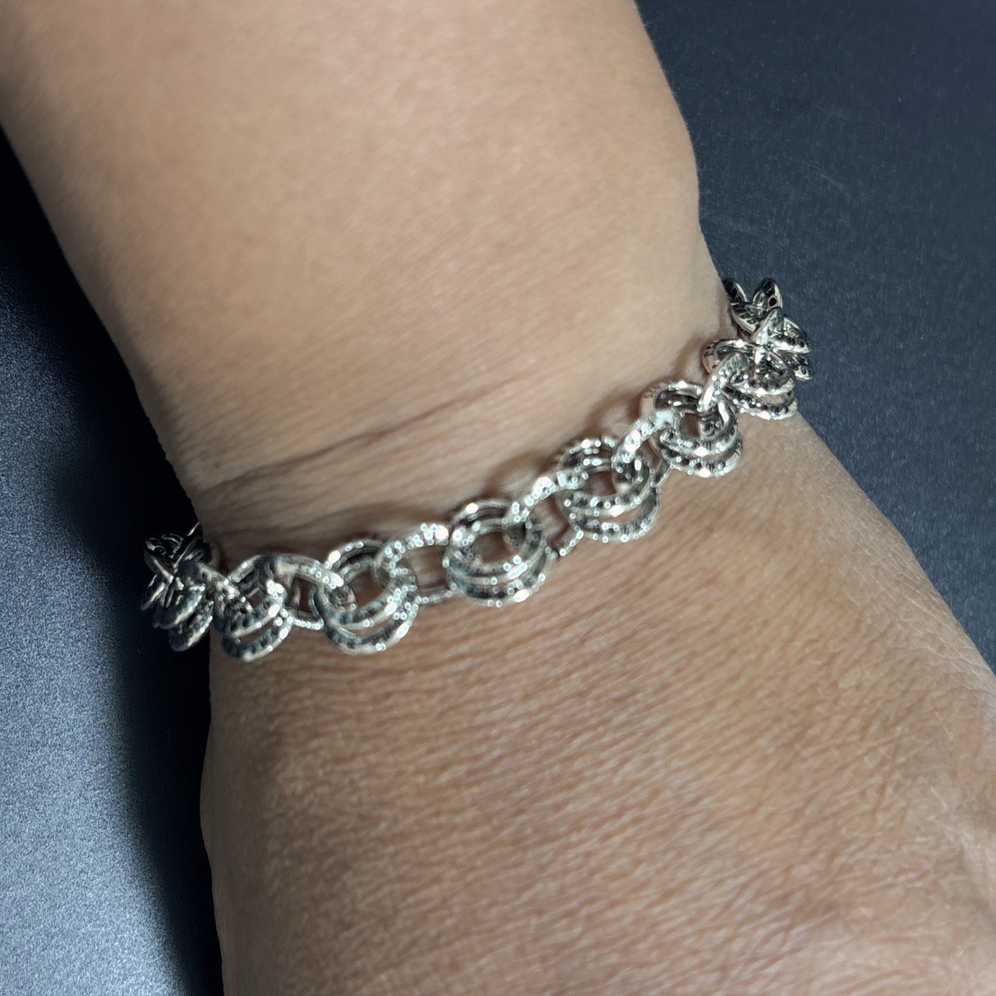 Gothic Emblem Statement Bracelet in Metal-Tone – Design 08 detail view