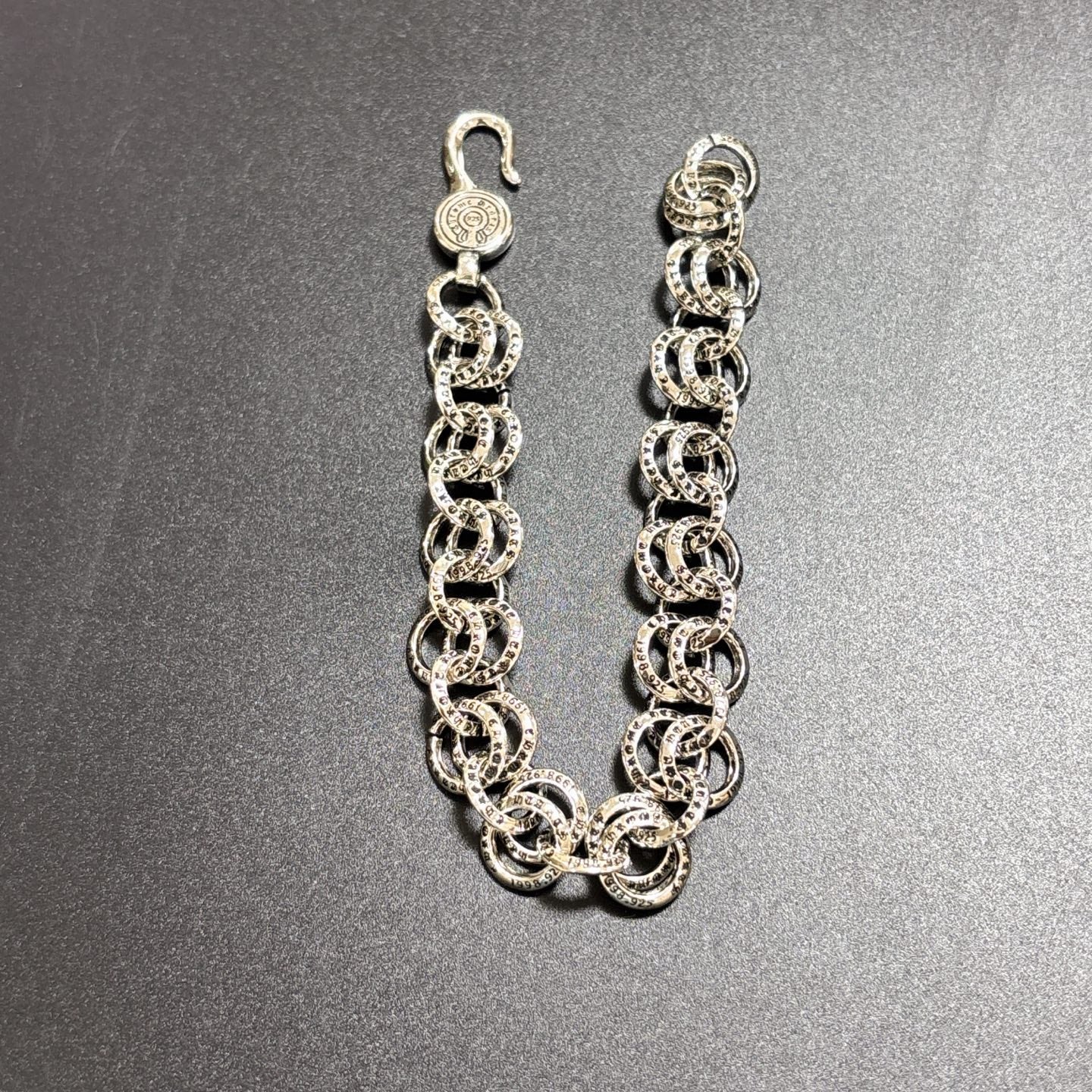 Gothic Emblem Statement Bracelet in Metal-Tone – Design 08 front product view