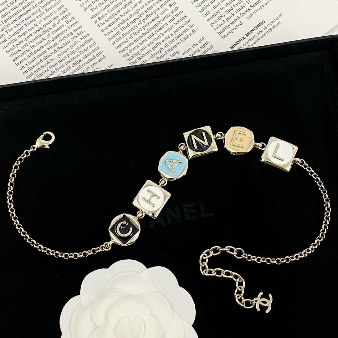 Letter Pendant Necklace in Polished Metal-Tone – Design 005 styled product view