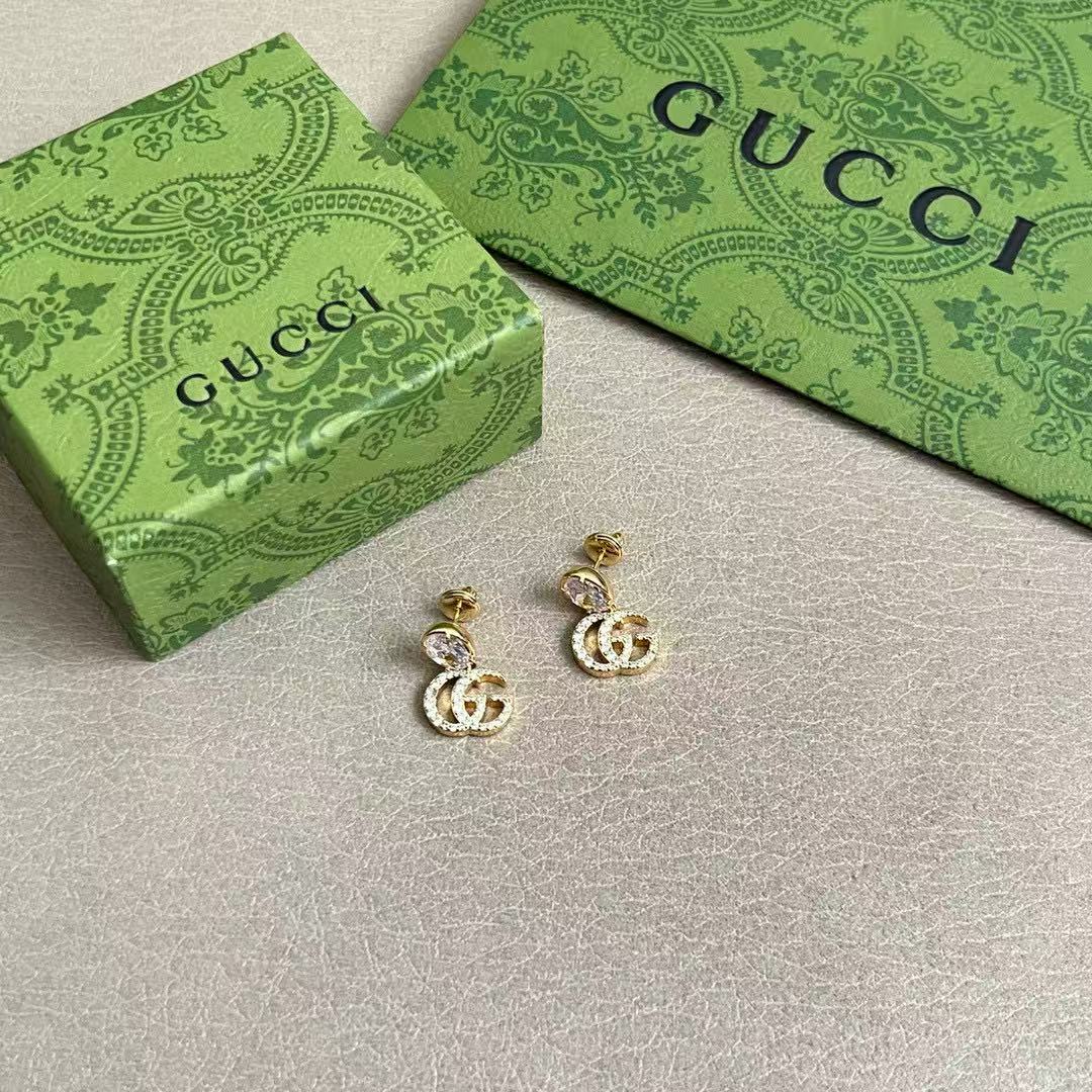 Geometric Emblem Stud Earrings in Polished Metal-Tone – Design 056 side detail